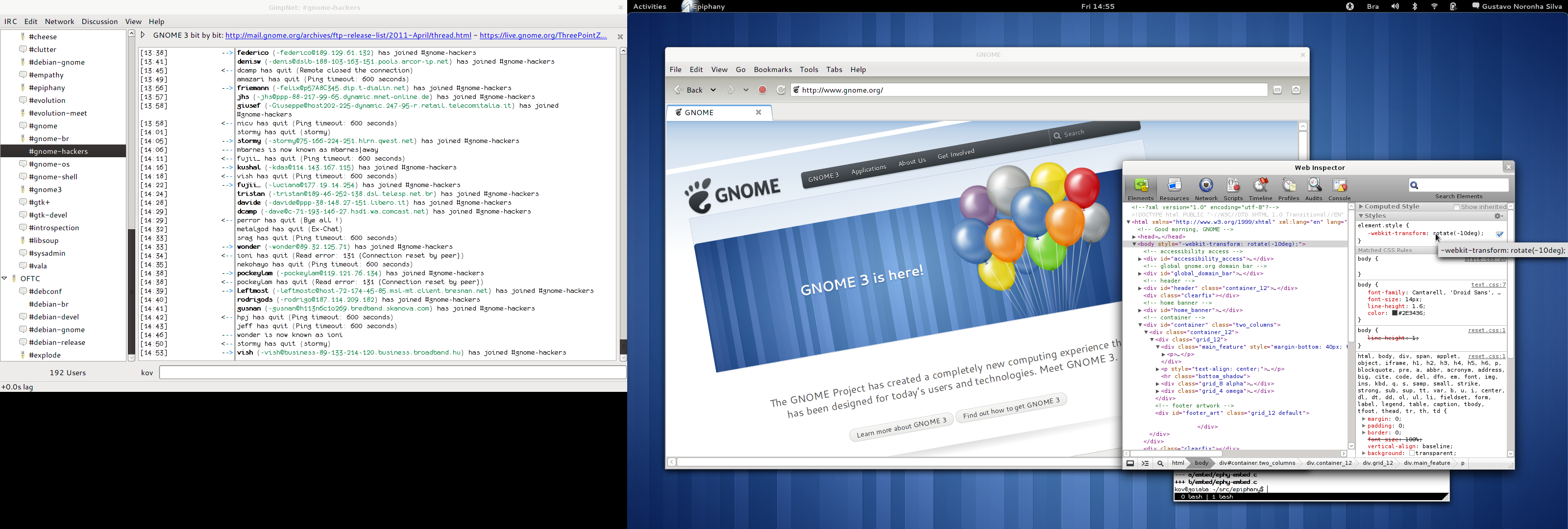 My GNOME3 desktop